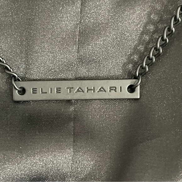 Ellie TAHARI Jacket Women’s Sz 2 Flull Zip Blue and White - Picture 3 of 5